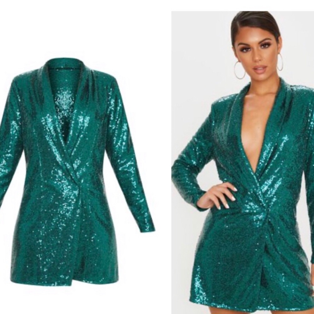 SEQUINED BLAZER DRESS